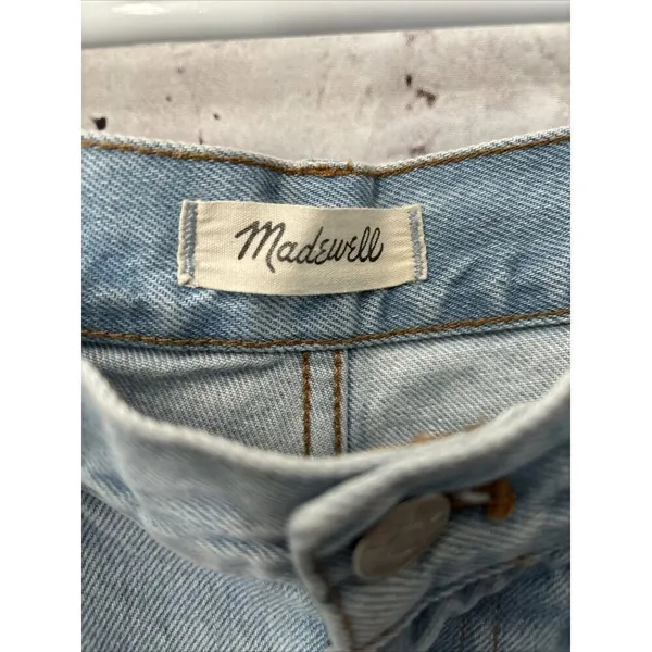 Madewell Light Wash Full Length Classic‎ Straight Blue Jeans High Rise Womens 29 - Image 2