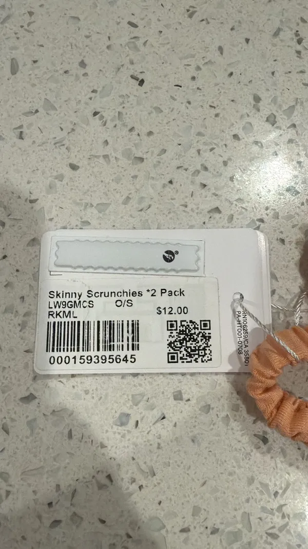 Lululemon 2pk Skinny Scrunchies/Hair Ties in Coral - Image 3