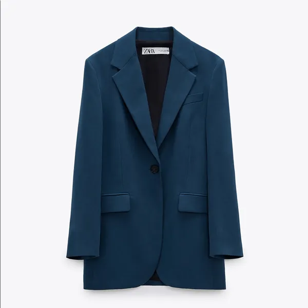 Zara POCKET BLAZER LIMITED EDITION BLUE NEW - Image 9