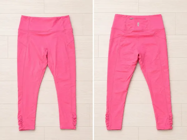 FP Movement Women's No Limits High-Rise Ruched 3/4 Legging Yoga Pink M - Image 2