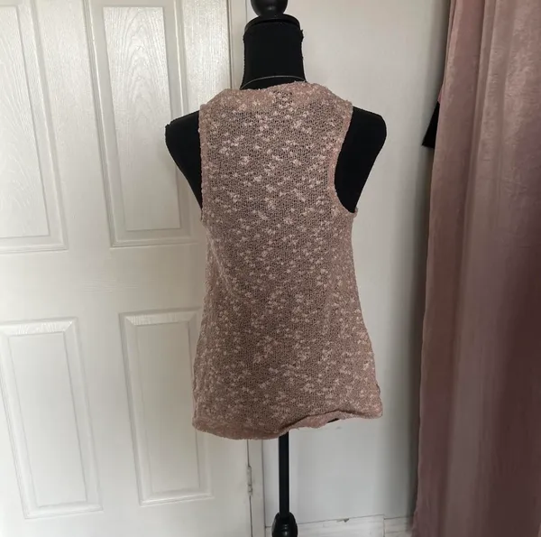 Bobeau pink lace vest cardigan - Image 3