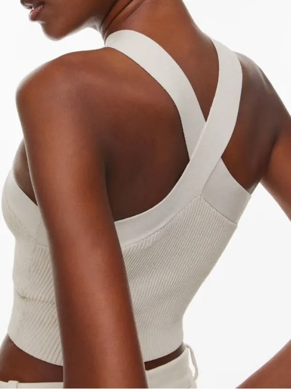 Aritzia Babaton Sculpt Knit Criss Cross Tank Top - Image 2