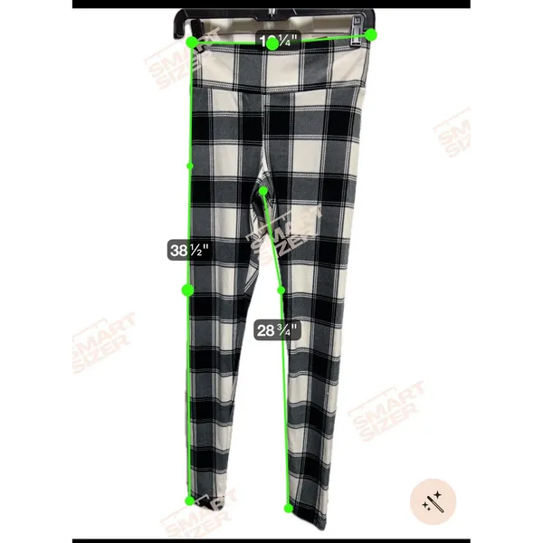 No‎ Boundaries Black White Plaid High Rise Leggings Juniors Size S 3-5 NWT - Image 4
