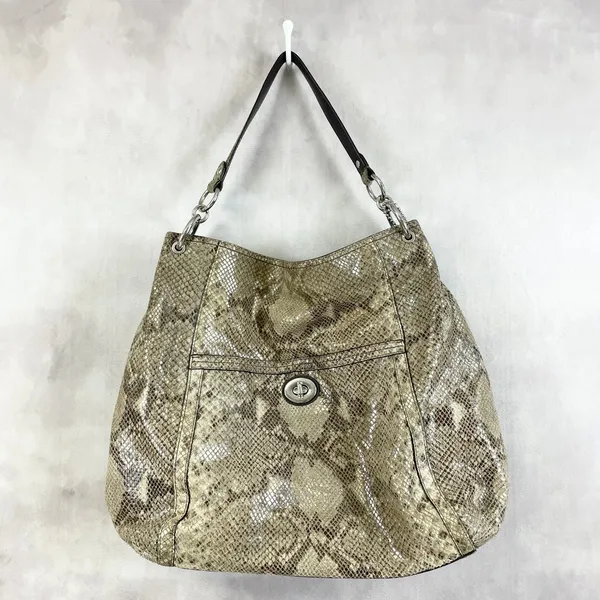 Coach Park Python Hobo Shoulder Bag F24383 Quiet Luxury Statement Elevated‎ Glam - Image 2