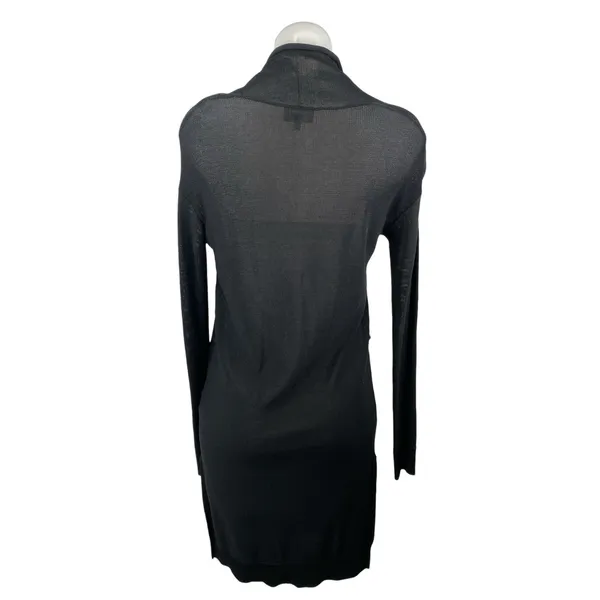 Aritzia Wilfred Black Open Front Long Sleeve Long Cardigan Sweater Top Size XXS - Image 2