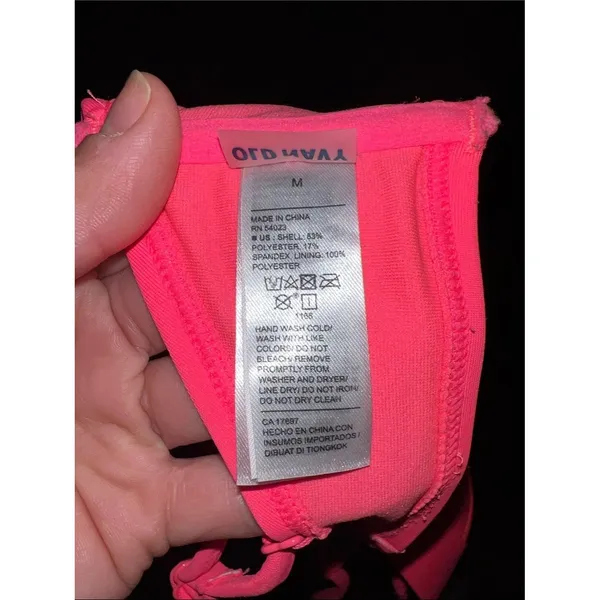 Old Navy Bright Neon Pink Strapless Convertible Push-Up Bra - Image 4