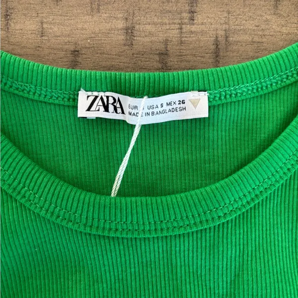 Zara Vibrant Green Crop Top - Image 2