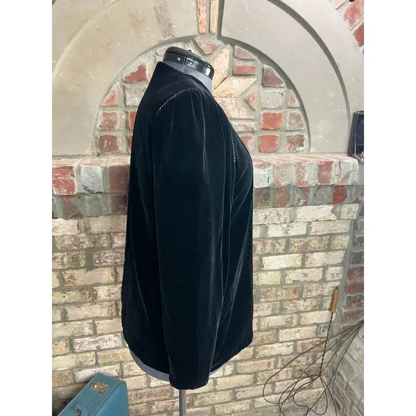 cardigan velour velvet black vintage - Image 7