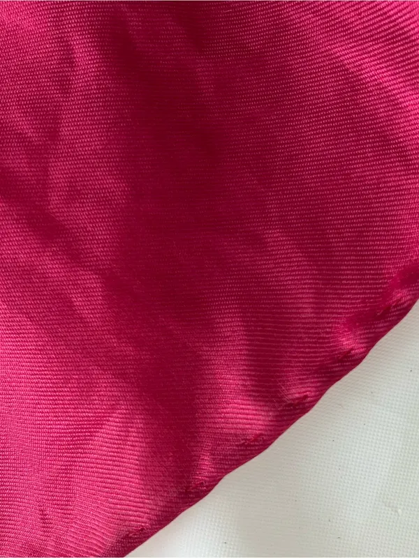 Silk Floral Pink & Magenta Woman’s Square Scarf, Geometric - Image 6
