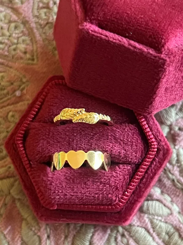 Women’s 10K Gold Plated (2) Toe Ring Set - Image 2