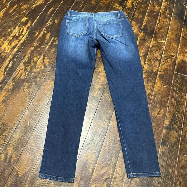 Kancan distressed stretchy dark wash 13/30 straight leg jeans - Image 2