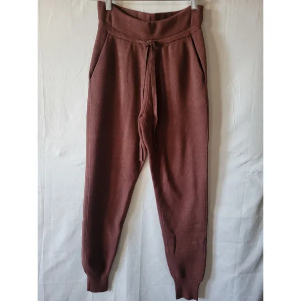 Abercrombie & Fitch Soft A&F Collection Maroon Jogger Sweatpants Women’s Size S - Image 3