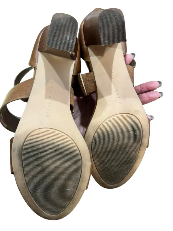 Kelly & Katie Charlotte Brown Strappy Block Heel Sandals Size 8 - Image 5