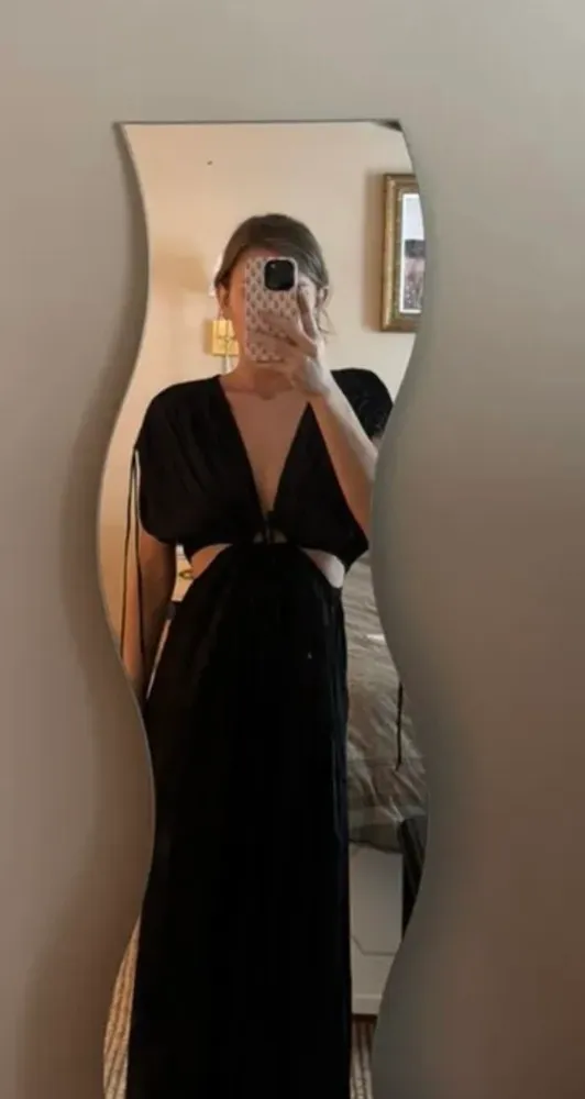 Zara Black Maxi Dress - Image 4