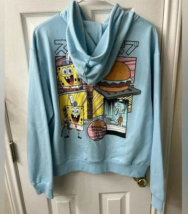 SpongeBob Women’s Sweater Blue Size L - Image 2
