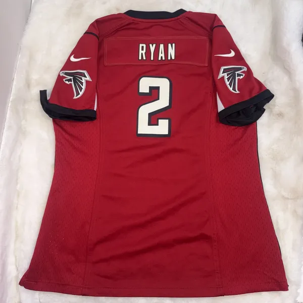Atlanta Falcons Matt Ryan #2 Super Bowl LI NFL Football Nike Red Jersey Sz Large - Image 14