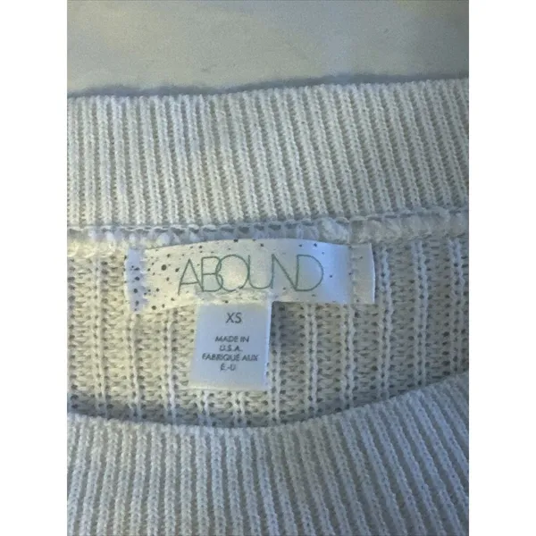 Abound Womens Sweater Ombre Sz XS Long Sleeve Knit Blue White Soft Girl Ribbed - Image 7