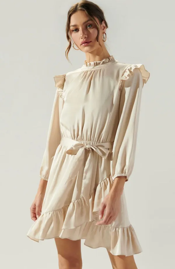 NWT Champagne Asymmetrical Dress - Image 2