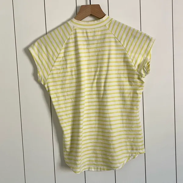 Anthropologie Pilcro Yellow Striped Tee - Image 3