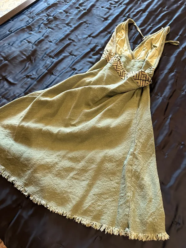 Blue Hemp Dress - Image 4