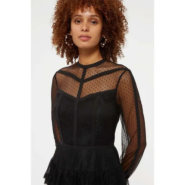 REBECCA MINKOFF Dress Womens 4 Feminine Whimsigoth Party Wedding Guest Chic - Image 4