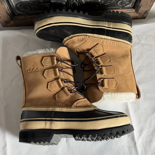 Cabela's Womens Snowpack Insulated‎ Waterproof Lace Up Faux Fur Boots Size 8 - Image 4