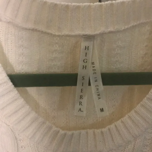 High Sierra cable knit cream light weight sweater M - Image 3