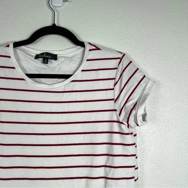 Lulus Short Sleeve Striped Tee Shirt Dress Sz S‎ - Image 3