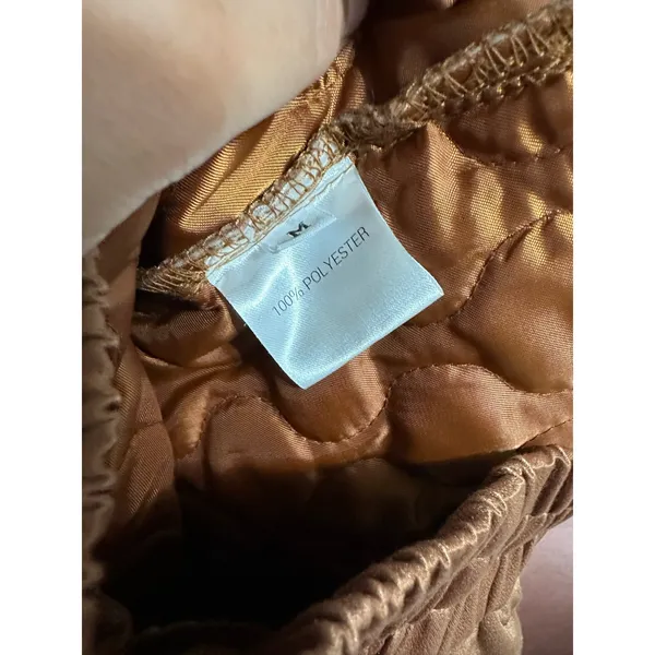 Pink Dolphin women's brown quilted shorts size Medium‎ - Image 5
