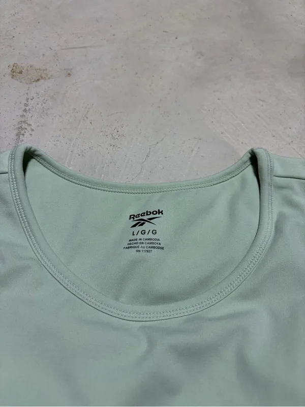 Reebok NWT mastermind bra tank top medium impact sea foam large MSRP$40 - Image 2