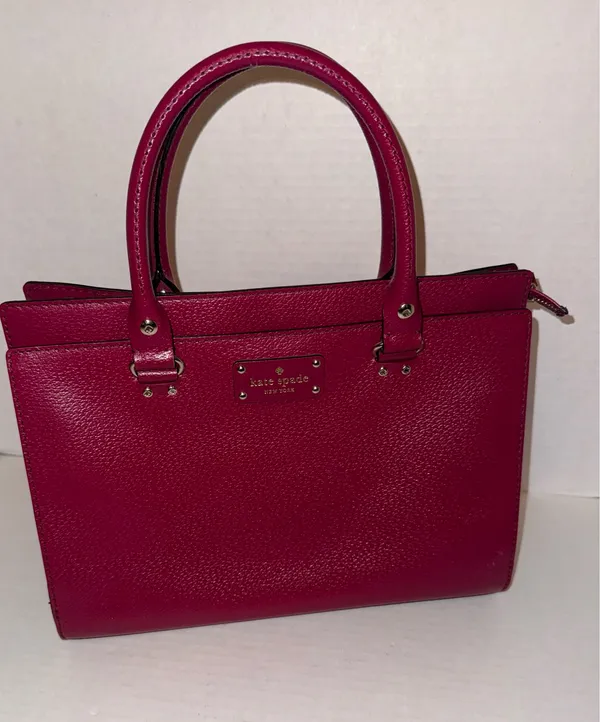 Kate Spade Wellesley Durham Small Pebbled Satchel in Burgundy - Image 5