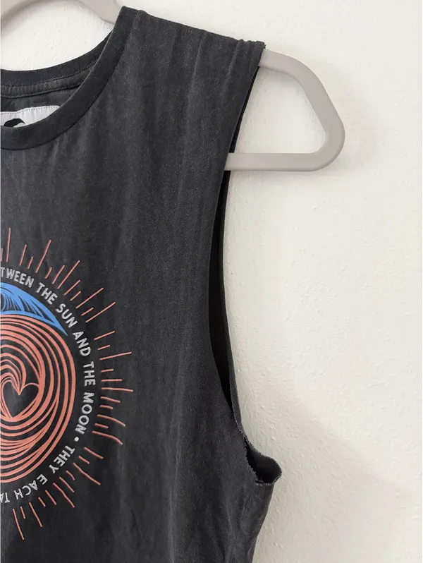 NWT Zyia active graphic mineral wash affirmation vintage muscle tank size medium - Image 7