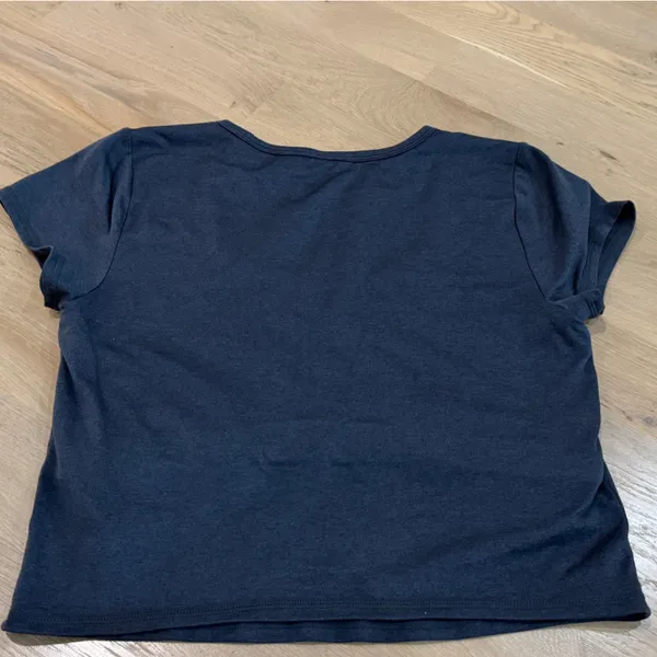 Vuori Halo Short Sleeve Crop Top dream Knit azure heather blue size XL - Image 6