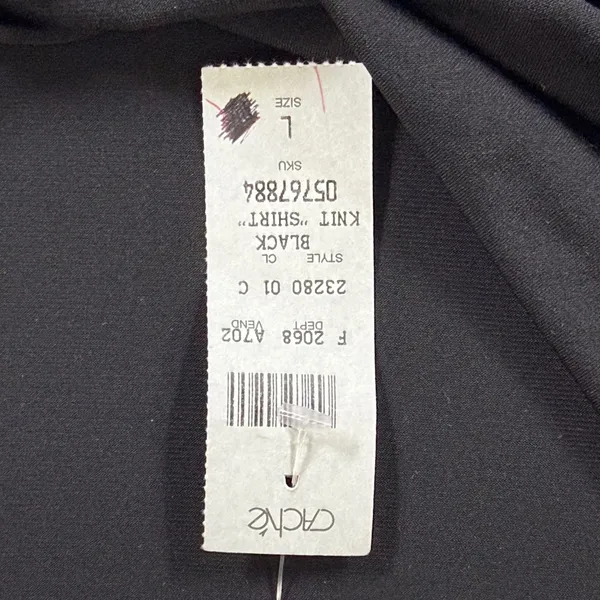 Cache Womens Black‎ One Shoulder Ruched Knit Tunic Shirt Chain Detail Size L NEW - Image 5