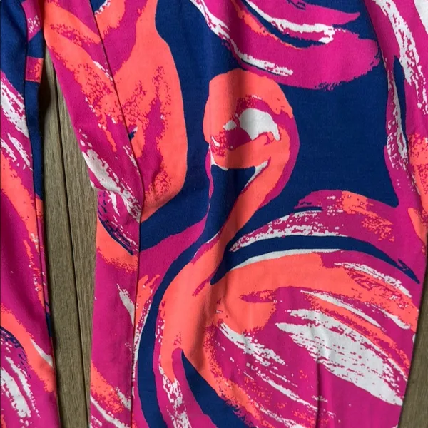 Lilly Pulitzer Georgia May Palazzo Pants Bomber Blue Plume Bloom - Image 5
