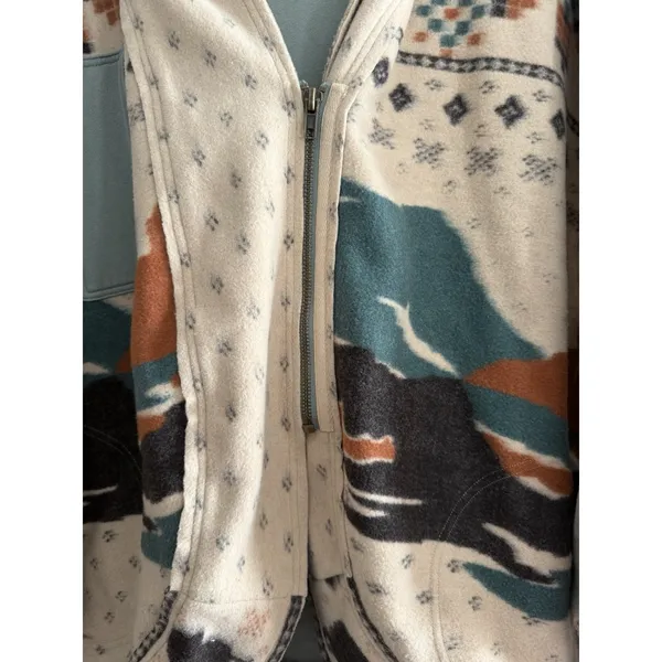 Free People Mountain Top Sweatshirt Black‎ Sheep Combo Women's Size Small - Image 12