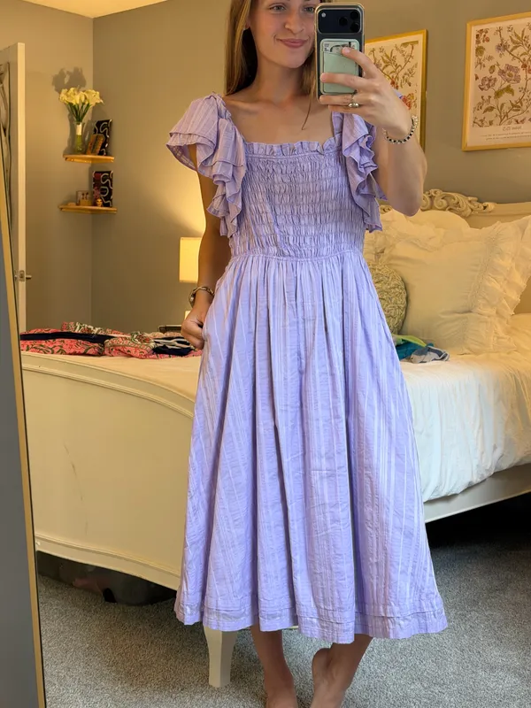 Banana Republic Purple Midi Dress - Image 2