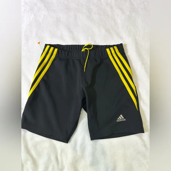 adidas Black Swim Jammers with Yellow Stripe Accents - Image 3