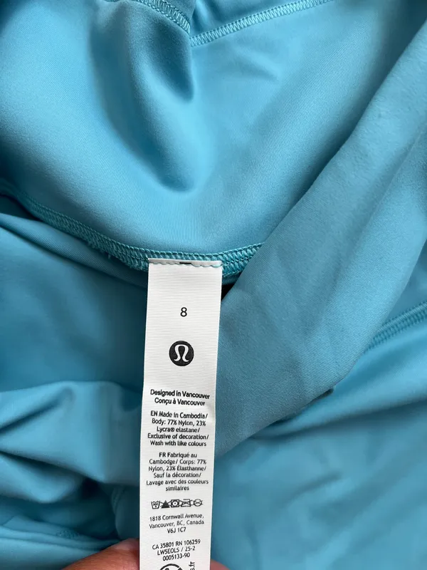 Lululemon Wunder Train High Rise Leggings Tights Light Blue Women’s Size 8 - Image 2