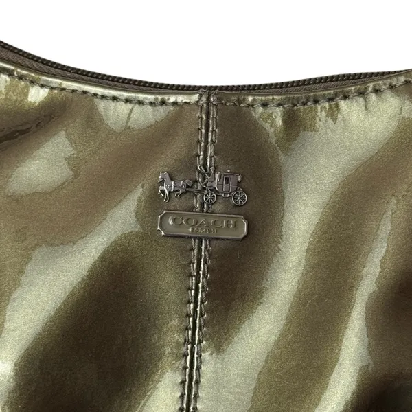 Coach‎ Y2K Madison Patent Leather Demi Small Pleated Pewter Handbag Pouch 46619 - Image 4