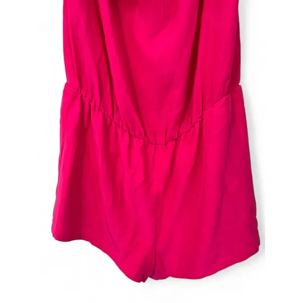 AMANDA UPRICHARD | M | Romper Shorts Outfit Off Shoulder Ruffle 100% Silk Women - Image 5