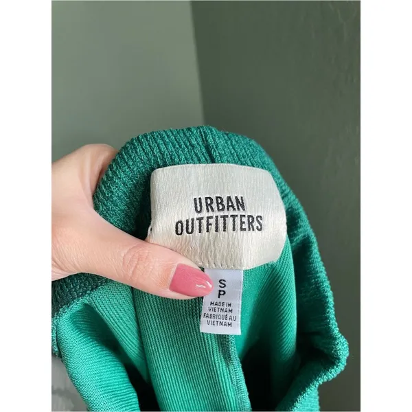 Urban Outfitters Farrah Knit Kick Flare Pant Size Small Green Bootcut Pull On - Image 6