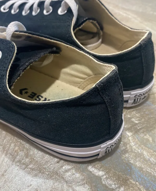 Converse All Star Low Tops Lace Black Sneakers Shoes Women’s 10 - Image 10