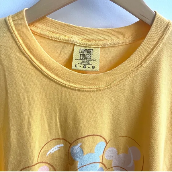 Comfort Colors Mickey Mouse Balloon T-Shirt Women L Yellow Orange Disneycore Tee - Image 3