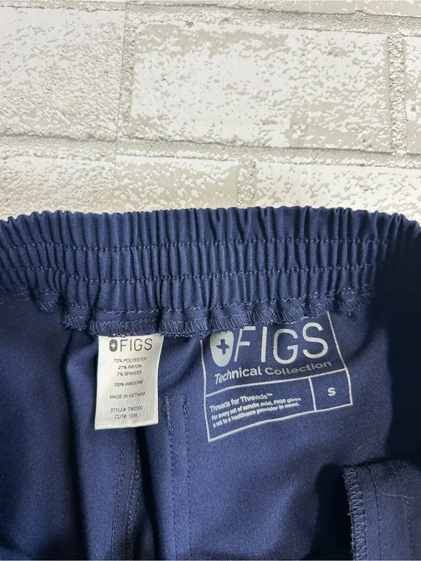 Figs Yola Skinny Scrub Navy Drawstring Scrub pants Style TW2000 - Image 3