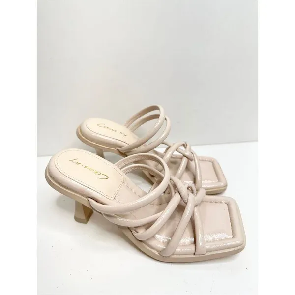 CircusBy Sam Edelman Sandala Womens‎ Size 7 Tan Square Toe Slip On Heels - Image 4
