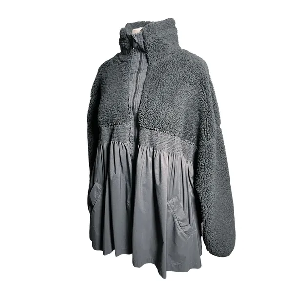 FREE PEOPLE Movement Ain’t She Lovely Mixed Media Fleece Jacket - Image 7