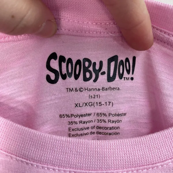 Scooby Doo women's light pink lightweight short‎ sleeve casual relaxed tshirt XL - Image 2