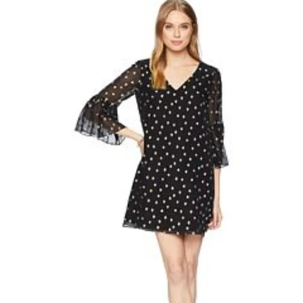 Lilly Pulitzer Women's Size 00 Caroline Silk Tunic Dress Black Gold Metallic - Image 13