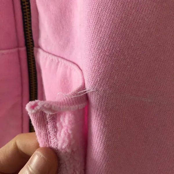 Aviator Nation 5 Stripe Hoodie in Heather Pink Rainbow Stripe Size Medium READ - Image 3